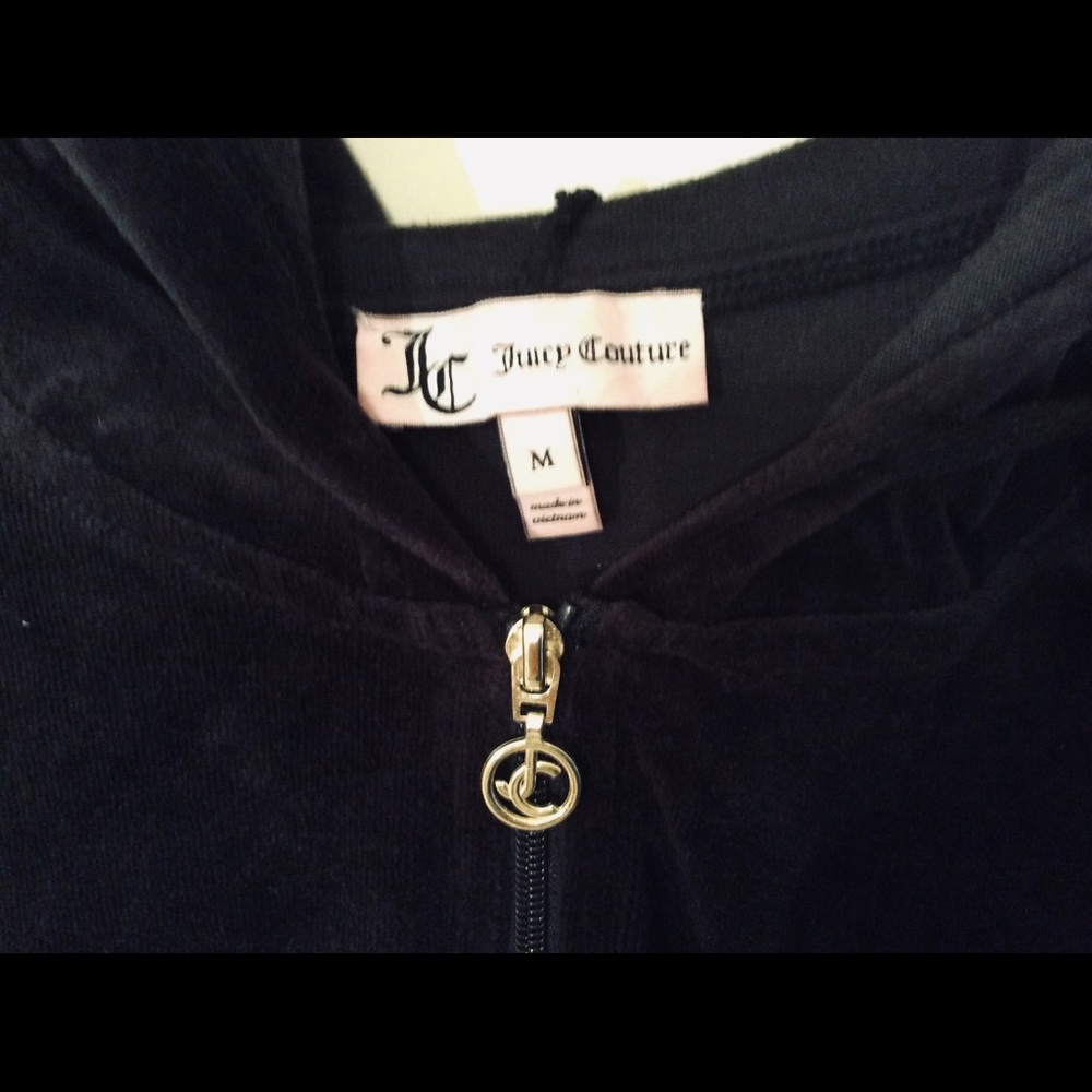 Juicy Couture Robertson Velour full zip sweater.